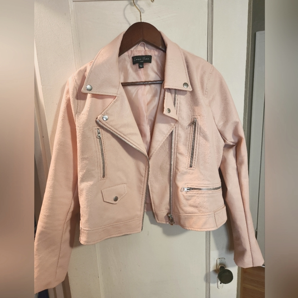 Love Tree faux leather jacket